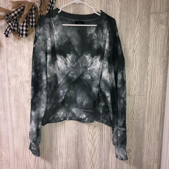 MONTEREY COTTON REVERSIBLE TIE DYE KNIT PULLOVER M - Picture 7 of 10